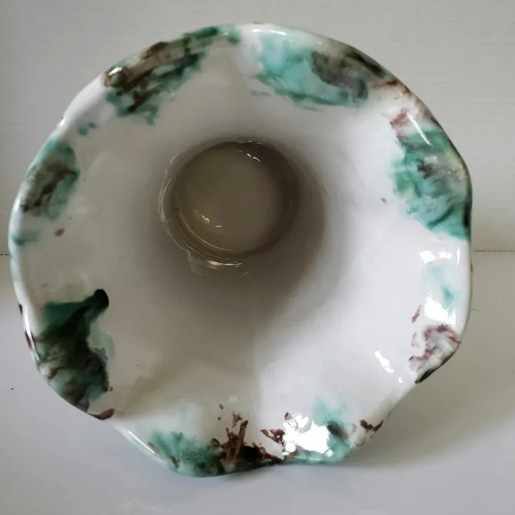 Beauce Canada  437 Green/Brown/White Pottery Vase. - Picture 4 of 8